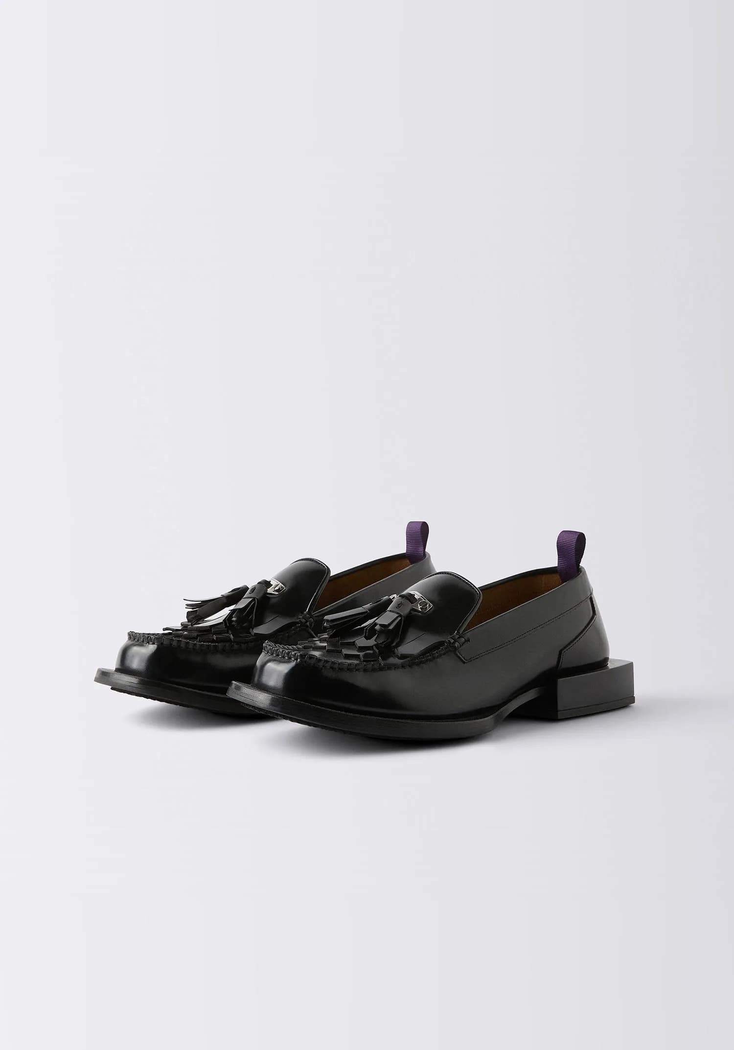 EYTYS Rio Fringe Leather Black Loafers