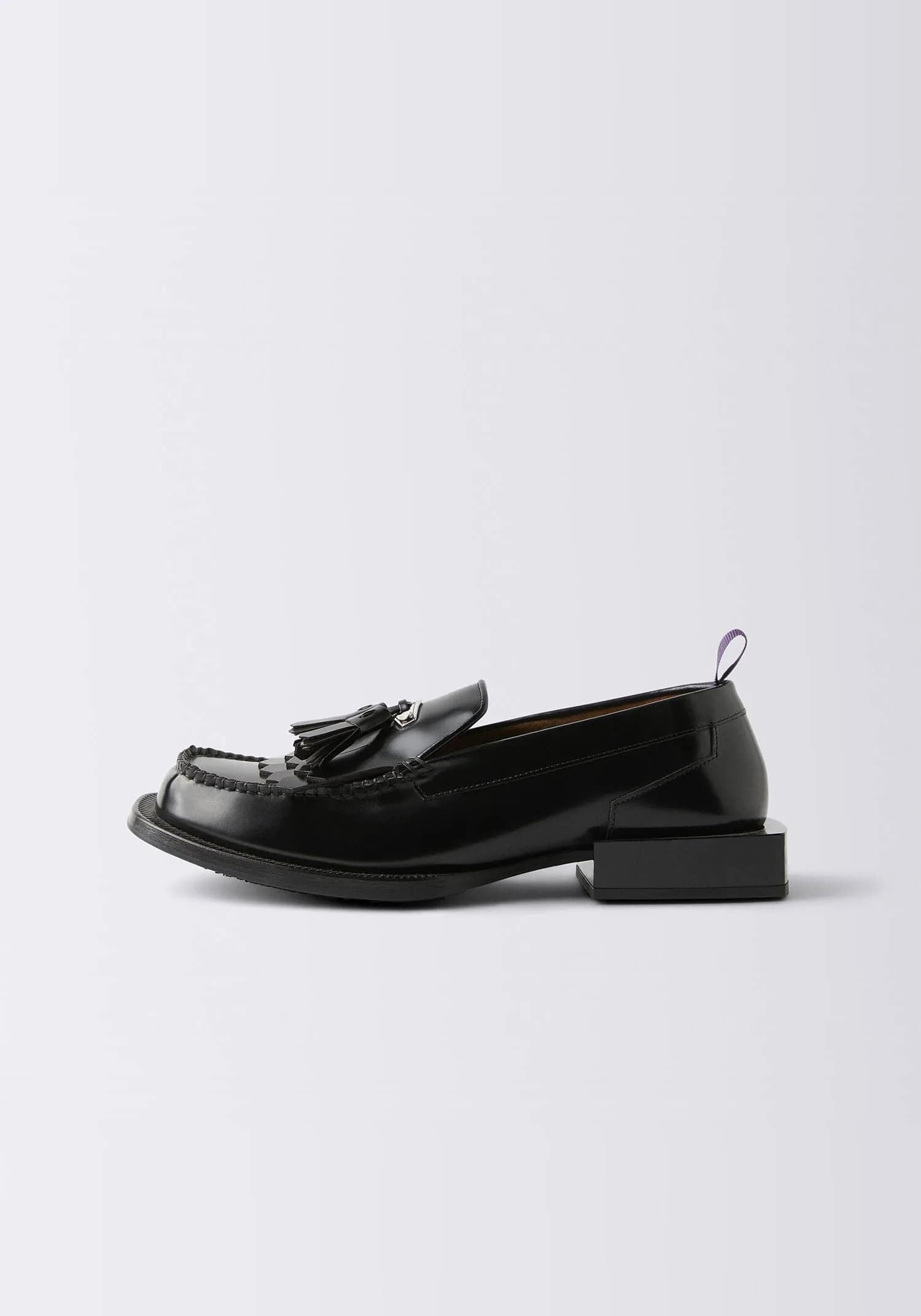 EYTYS Rio Fringe Leather Black Loafers | EYTYS