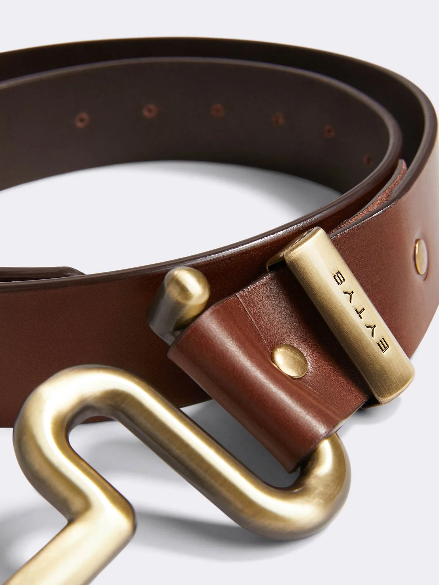 Brown belt top gold buckle