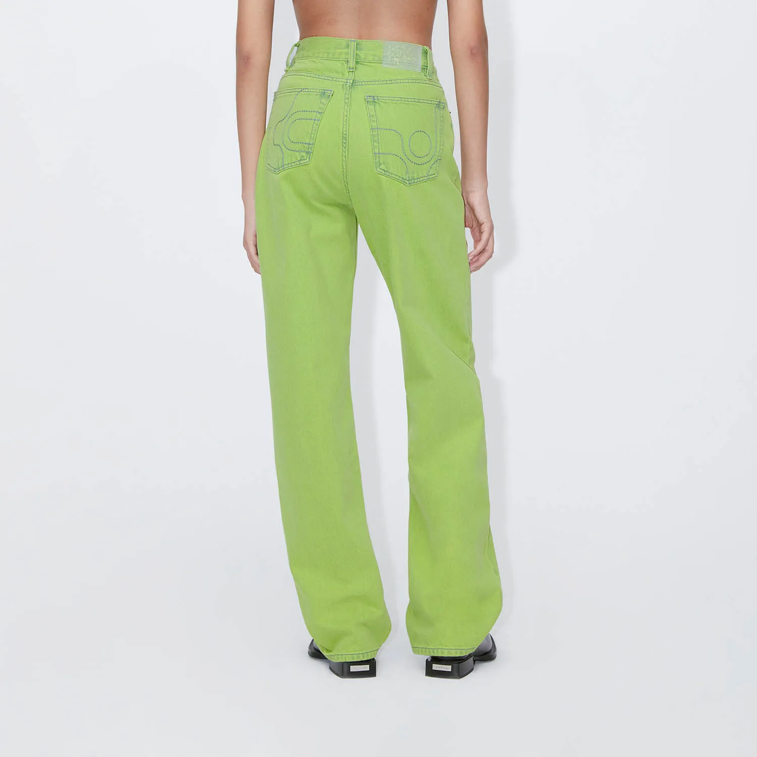 Lime green jeans sale